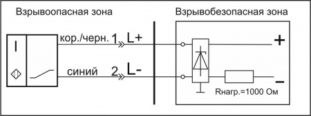 Датчик индуктивный бесконтактный взрывобезопасный "NAMUR" SNI 31S-15-L-10-HT